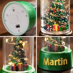 Personlig snögubbe jultomte Julgran Flamlöst LED-ljus med text Julfestdekoration Present till familj och vänner