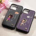 Etui de téléphone à rabat pour iPhone avec porte-carte RFID Blocking Cadeau d'anniversaire pour fille