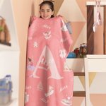 Personalized Pink Ballet Girl Nutcracker Fairy Soft Throw Blanket with Initial and Name Multicolor Home Decor Birthday Christmas Gift for Kids