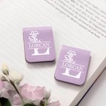 Personalised Floral Initial Monogram Magnetic Bookmark Clip with Name Reading Stationery Supplies Birthday Gift for Bookworms