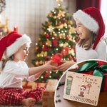 Personalised Snowflake Santa Claus Cartoon Character Money Card Holder with Name and Birth Flower Christmas Gift for Family Friend