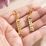 Personalized Minimalist Dainty Name Earrings Birthday Anniversary Gift for Women Girls
