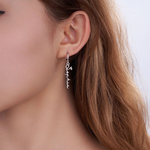 Orecchini personalizzati con nome stile minimalista elegante regalo di compleanno e anniversario per donne e ragazze