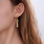 Personalized Minimalist Dainty Name Earrings Birthday Anniversary Gift for Women Girls