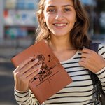 Henkilökohtainen syntymä kukka horoskooppimerkillä A5 PU nahkainen muistikirjan säilytys kansi nimellä syntymäpäivälahja taiteilijoille toimistotyöntekijöille