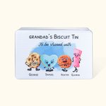 Gepersonaliseerd voedselveilig metalen koekblik met naam en tekst Verjaardagsgeschenk Kerstcadeau voor familie