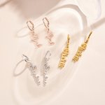 Personalized Minimalist Dainty Name Earrings Birthday Anniversary Gift for Women Girls