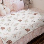 Gepersonaliseerde Bloemen Paard Zachte Deken met Naam Home Decor Verjaardag Baby Shower Gift voor Baby's