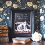 Personalised In This Life And The Next Ghost Art Print with Names Alternative Gothic Wall Decor Romantic Wedding Anniversary Gift for Couple