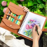 Henkilökohtainen Avoin kirja Syntymä Flower A5 PU Nahka Notebook varastointi kansi nimi syntymäpäivä lahja taiteilijoille Taiteilijat Taidemaalarit Toimistotyöntekijät