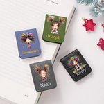 Marque-Page Magnétique en Cuir Personnalisé avec Nom et Motif de Fille Excentrique Cadeau Anniversaire pour Amoureux de Lecture