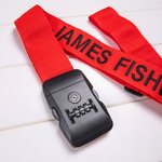 Personalised Adjustable Embroidery Name Luggage Strap for 20in - 28in Suitcase Travel Essential Birthday Gift for Travel Lover