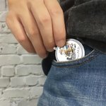 Personalisierte Hund Katze Medizin Flasche Runde Mini tragbare Pille Box mit Namen und Spiegel Geburtstagsgeschenk für Tierliebhaber