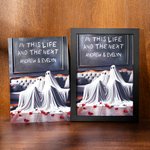 Personalised In This Life And The Next Ghost Art Print with Names Alternative Gothic Wall Decor Romantic Wedding Anniversary Gift for Couple