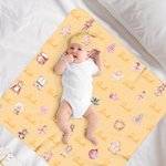 Personalized Classic Fairy Tale Characters Name Soft Swaddle Blanket and Hat Set Baby Shower Baptism Gift for Newborn