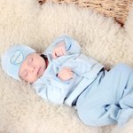 Personalised Stripe Infant Hospital Hat Beanie with Embroidered Name Newborn Baby Shower Gift for Baby Boys Girls