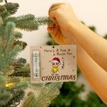 Personalised Snowflake Santa Claus Cartoon Character Money Card Holder with Name and Birth Flower Christmas Gift for Family Friend