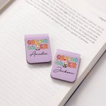 Personalizzato Lettera colorata Cousin Crew Cartoon Magnetic Bookmark Clip con nome lettura Stationery Supplies Birthday Gift for Bookworms Book Lover