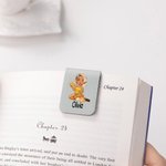 Personalisierte Cartoon Mädchen magnetische Leder Lesezeichen Clip mit Namen Lesen Schreibwaren liefert Geburtstagsgeschenk für Buchliebhaber Bücherwurm