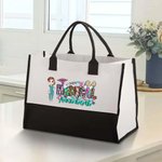 Personalised Cute Cartoon Medical Assistant Canvas Tote Bag Nurse Week Birthday Gift for Medical Assistant Nurse Doctor