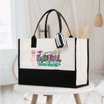 Personalised Cute Cartoon Medical Assistant Canvas Tote Bag Nurse Week Birthday Gift for Medical Assistant Nurse Doctor