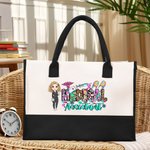 Personalised Cute Cartoon Medical Assistant Canvas Tote Bag Nurse Week Birthday Gift for Medical Assistant Nurse Doctor