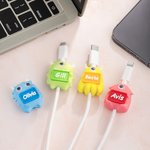 Gepersonaliseerde 3D lichtgevende leuke Monster magnetische kabel beschermer naam label met 1,5 m oplaadkabel voor iPhone USB Type C verjaardagscadeau