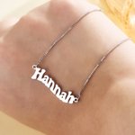 Personalized Minimalist Trending Wavy Name Necklace Birthday Anniversary Gift for Women