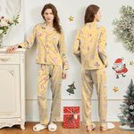 Personalized Classic Fairy Tale Characters Soft Long Sleeve Shirt Pants Matching Pajama Set with Name Birthday Gift for Kids Family