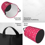 Personalisierter Cartoon Figur Wäsche Spielzeug Aufbewahrungskorb mit Henkel Geburtsblume und Namen Geburtstag Weihnachten Geschenk für Mädchen Jungen