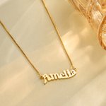 Personalized Minimalist Trending Wavy Name Necklace Birthday Anniversary Gift for Women