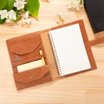 Personalised Cross Rejoice Always Name Leather A5 Sketchbook Notebook Cover with Storage Pocket Christmas Gift for Christian