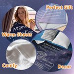 Personalisierte Sternzeichen Geburtsdatum Decke mit Namen Glückszahl und Persönlichkeitsbeschreibung Geburtstagsgeschenk für Horoskop Tarot Liebhaber