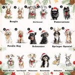 Ornamento natalizio personalizzato per cani in stile Merry Woofmas disegnato a mano con nome e cordino Regalo di Natale per gli amanti degli animali domestici