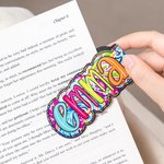 Personalized Bright Paisley Floral Doodle Letter Name Magnetic Bookmark Clips School Office Stationary Supplies Birthday Reading Gift for Bookworms