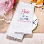 Toalla de Té Personalizada Relax You're Retired 100% Algodón con Nombre Decoración de Cocina Regalo de Jubilación para la Familia