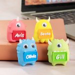 Gepersonaliseerde 3D lichtgevende leuke Monster magnetische kabel beschermer naam label met 1,5 m oplaadkabel voor iPhone USB Type C verjaardagscadeau