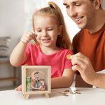 Gepersonaliseerde Leuke Giraffe Zebra Tijger Hout Heldere Spaarpot Spaarvarken met Naam en Voorletter Kinderdag Verjaardagscadeau voor Kinderen