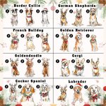 Ornamento natalizio personalizzato per cani in stile Merry Woofmas disegnato a mano con nome e cordino Regalo di Natale per gli amanti degli animali domestici