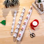 Personalised Elf Reindeer Santa Hat Cat Dog Face Photo Christmas Gift Wrapping Paper with Name Holiday Party Decor Favors for Pet Owners