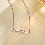 Personalized Minimalist Trending Wavy Name Necklace Birthday Anniversary Gift for Women