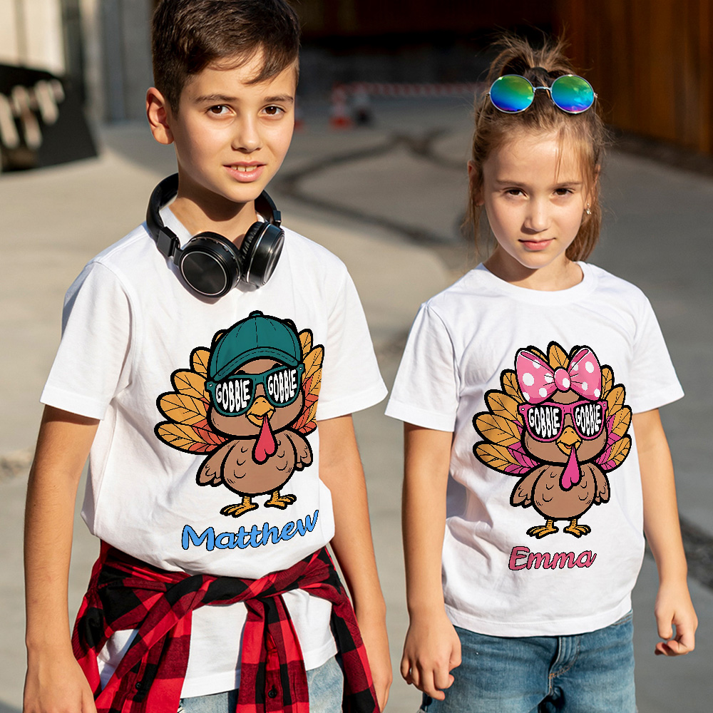 T-shirt enfant Sweatshirt avec nom Cadeau d'action de grâce pour garçon fille bébé