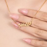 Personalized Minimalist Trending Wavy Name Necklace Birthday Anniversary Gift for Women