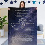 Personalisierte Sternzeichen Geburtsdatum Decke mit Namen Glückszahl und Persönlichkeitsbeschreibung Geburtstagsgeschenk für Horoskop Tarot Liebhaber