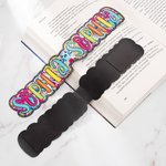 Personalized Bright Paisley Floral Doodle Letter Name Magnetic Bookmark Clips School Office Stationary Supplies Birthday Reading Gift for Bookworms