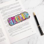 Personalized Bright Paisley Floral Doodle Letter Name Magnetic Bookmark Clips School Office Stationary Supplies Birthday Reading Gift for Bookworms
