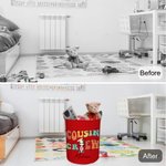 Personalized Cousin Crew Cartoon Character Large Toy Laundry Basket with Handle Nursery Decor Housewarming Gift for Boys Girls