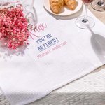 Toalla de Té Personalizada Relax You're Retired 100% Algodón con Nombre Decoración de Cocina Regalo de Jubilación para la Familia