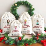 Personalisierte Cartoon-Charakter Weihnachten Lieferung Santa Sack Drawstring behandeln Tasche mit Namen Weihnachten Party Favor Geschenk für Kinder Familie