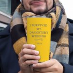 Gobelet multicolore personnalisé avec date et couvercle anti-éclaboussures Cadeau de mariage pour les parents de la mariée